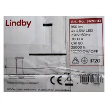 Lindby - LED Zatemnitveni lestenec na vrvici SOLVINA 4xLED/4,5W/230V