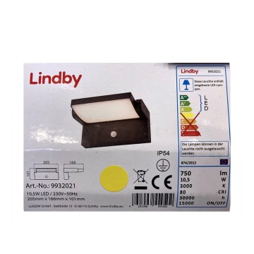 Lindby - LED Zunanja stenska svetilka SHERIN LED/10,8W/230V IP54