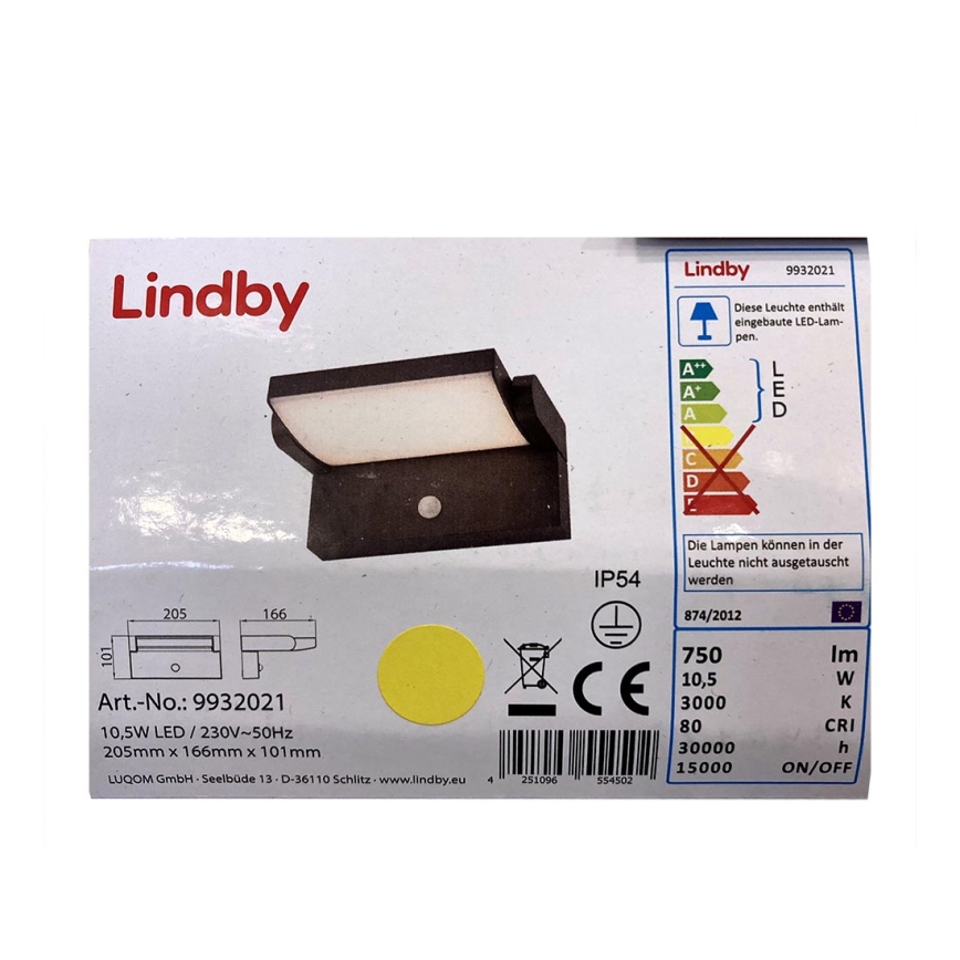 Lindby - LED Zunanja stenska svetilka SHERIN LED/10,8W/230V IP54