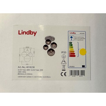 Lindby - Lestenec na drogu ROBYN 2xE27/40W/230V + 2xE27/25W/230V