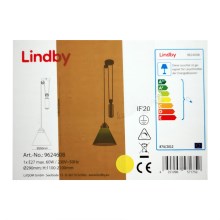 Lindby - Lestenec na vrvici ALECKS 1xE27/60W/230V
