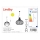 Lindby - Lestenec na vrvici FRANCES 1xE27/60W/230V