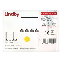 Lindby - Lestenec na vrvici FRANCES 4xE27/60W/230V