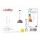 Lindby - Lestenec na vrvici JELIN 1xE27/60W/230V