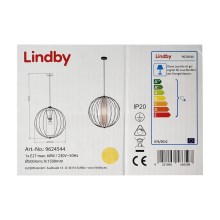 Lindby - Lestenec na vrvici KORIKO 1xE27/60W/230V