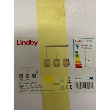 Lindby - Lestenec na vrvici MARLY 3xE27/40W/230V
