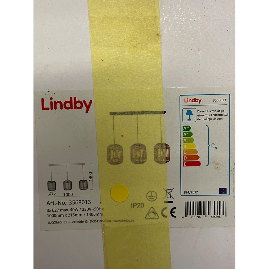 Lindby - Lestenec na vrvici MARLY 3xE27/40W/230V