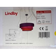 Lindby - Lestenec na vrvici MELIA 3xE27/60W/230V