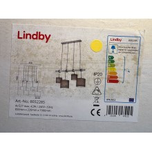 Lindby - Lestenec na vrvici RUKAIA 4xE27/42W/230V