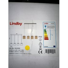 Lindby - Lestenec na vrvici ZALIA 4xE27/60W/230V