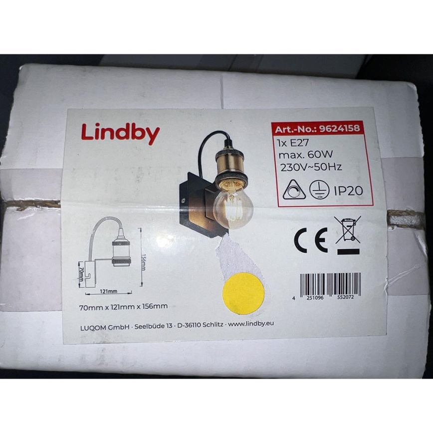 Lindby - Stenska svetilka AURELLA 1xE27/60W/230V