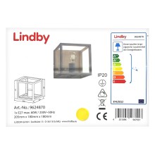 Lindby - Stenska svetilka MERON 1xE27/60W/230V