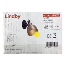 Lindby - Stenska svetilka MILANA 1xE27/60W/230V