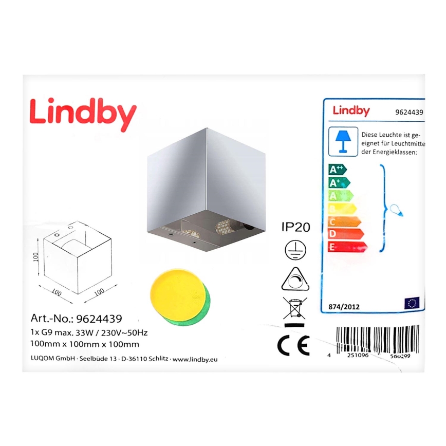 Lindby - Stenska svetilka NEHLE 1xG9/33W/230V