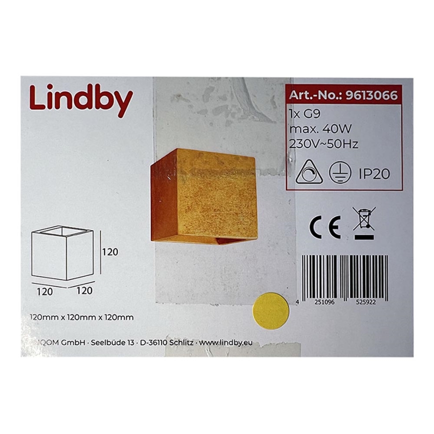 Lindby - Stenska svetilka YADE 1xG9/20W/230V