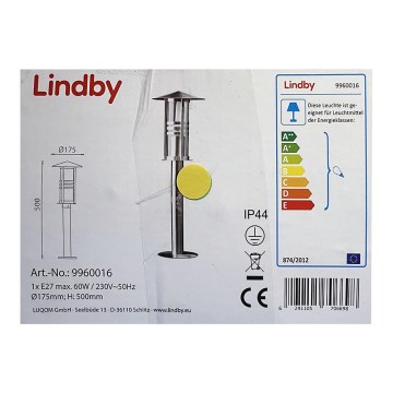 Lindby - Zunanja svetilka ERINA 1xE27/60W/230V IP44