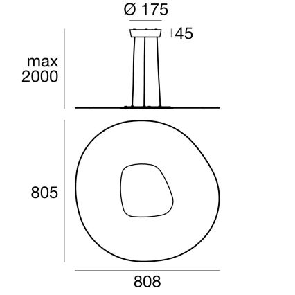 Linea Light 90349 - LED Lestenec na vrvici ANTIGUA LED/46W/230V 80,8 cm CRI 90 bela