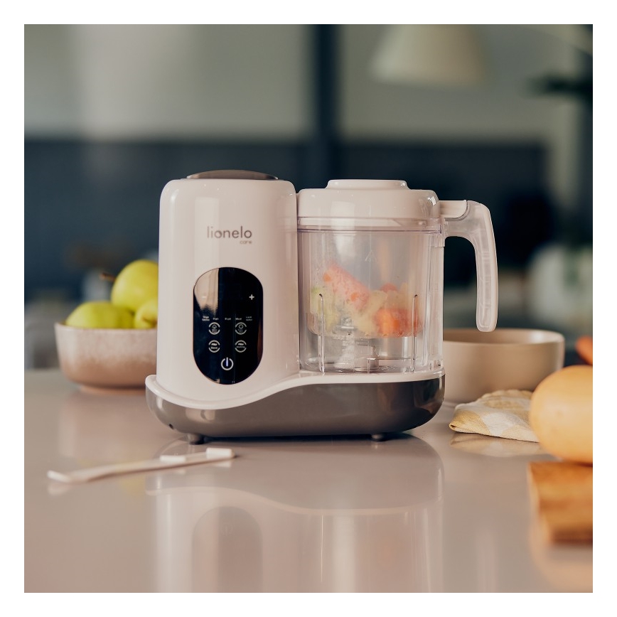 Lionelo - 5 v 1 parni kuhalnik BABYMENU 110W/230V bela/siva