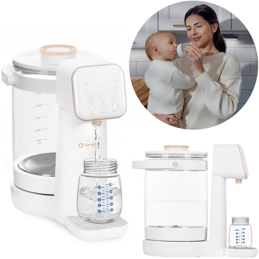 Lionelo - Aparat za pripravo otroškega mleka BABYPRESTO 2.0 1200W/230V bela