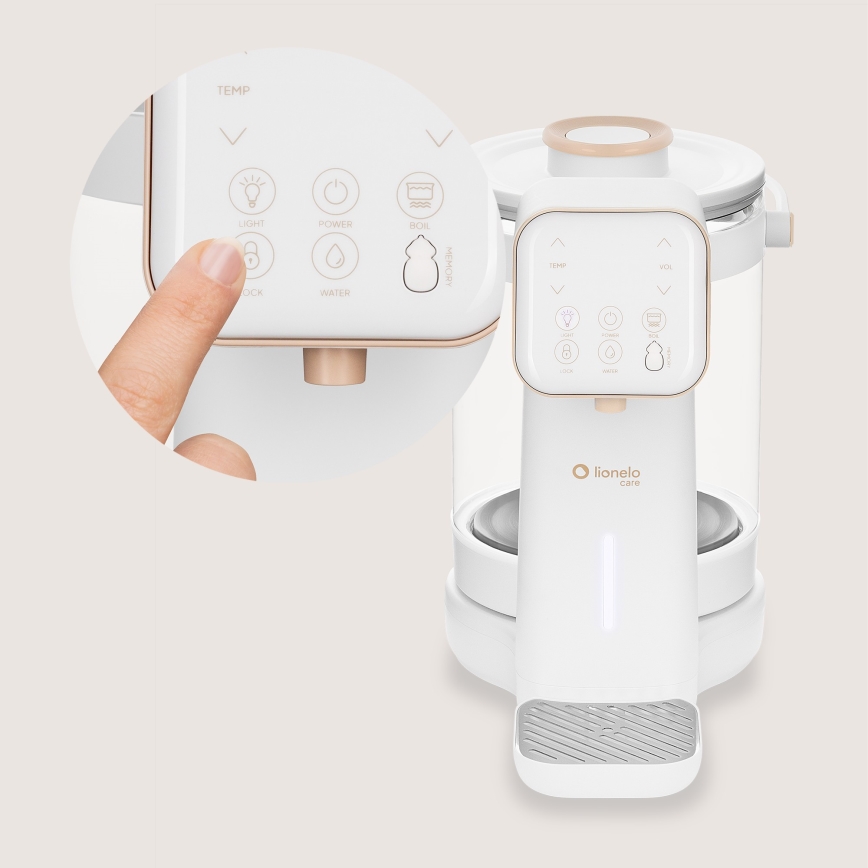 Lionelo - Aparat za pripravo otroškega mleka BABYPRESTO 2.0 1200W/230V bela