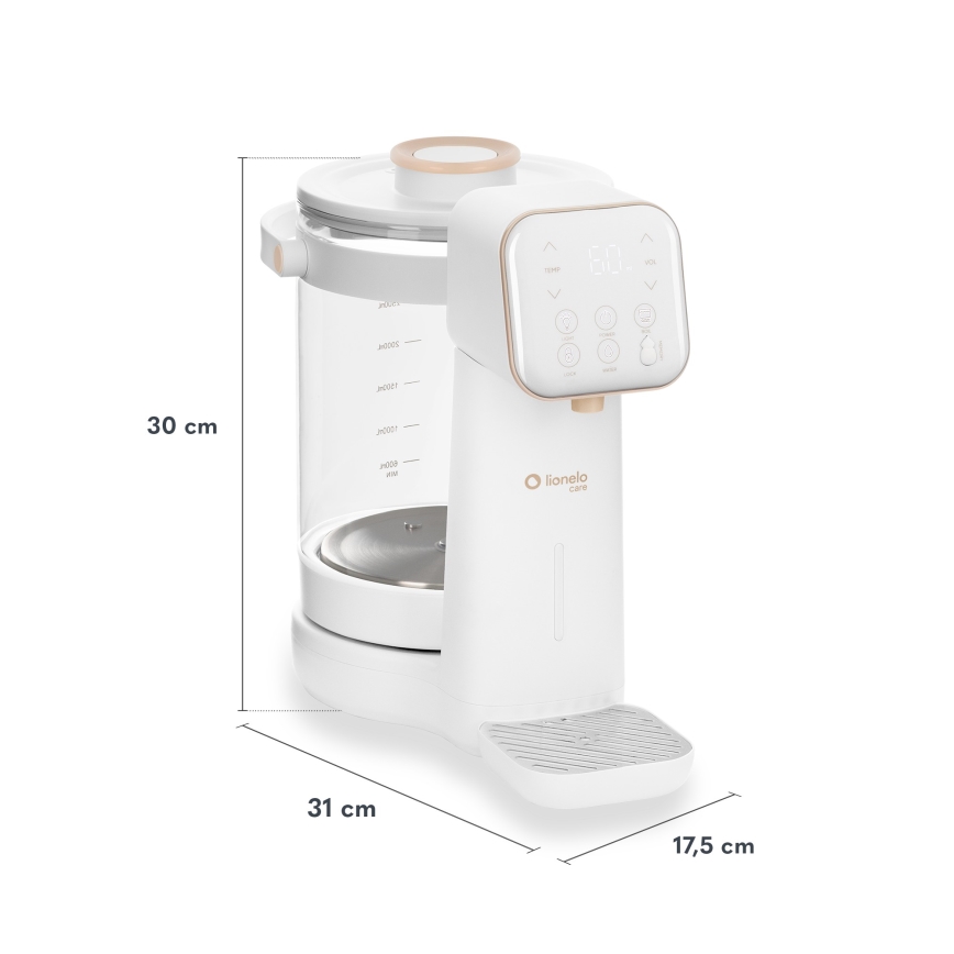 Lionelo - Aparat za pripravo otroškega mleka BABYPRESTO 2.0 1200W/230V bela