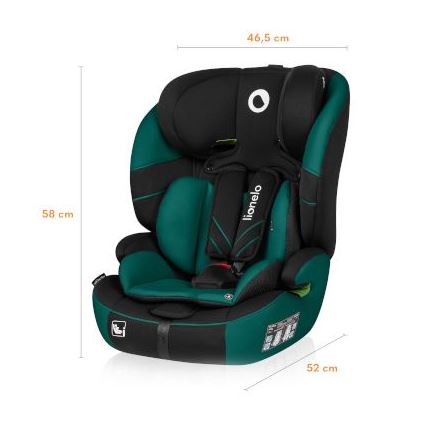Lionelo - Avtomobilski sedež LEVI ONE i-Velikost 76-150 cm črna/zelena