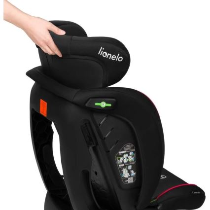 Lionelo - Avtosedež AART i-Velikost 40-150 cm črna/rdeča