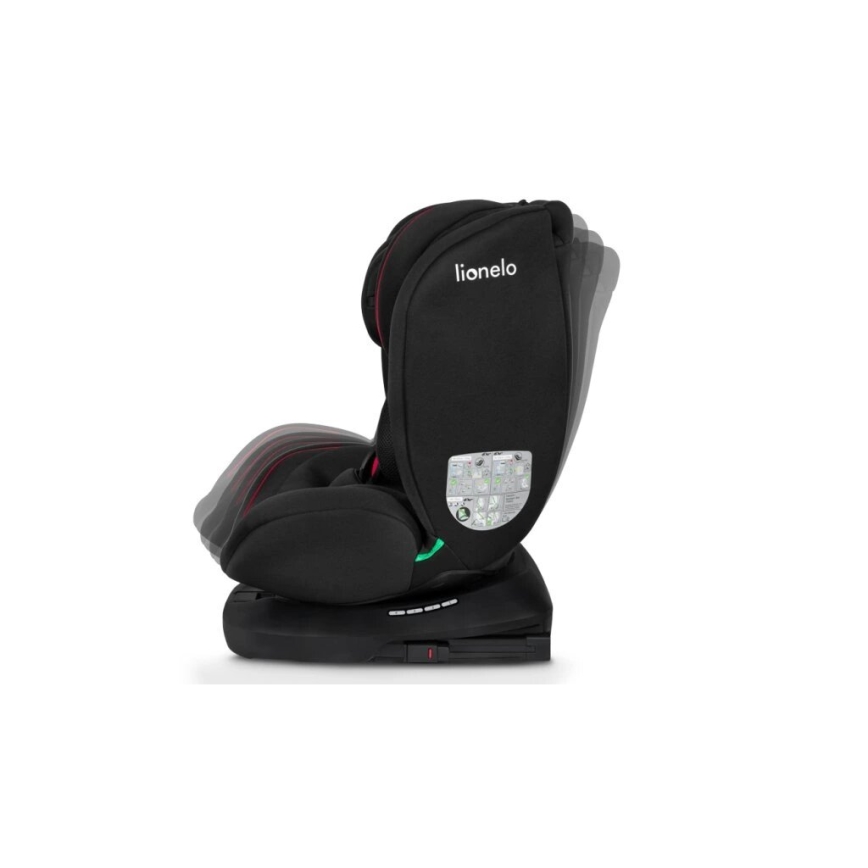 Lionelo - Avtosedež BASTIAAN i-Size 40-150 cm črna/rdeča