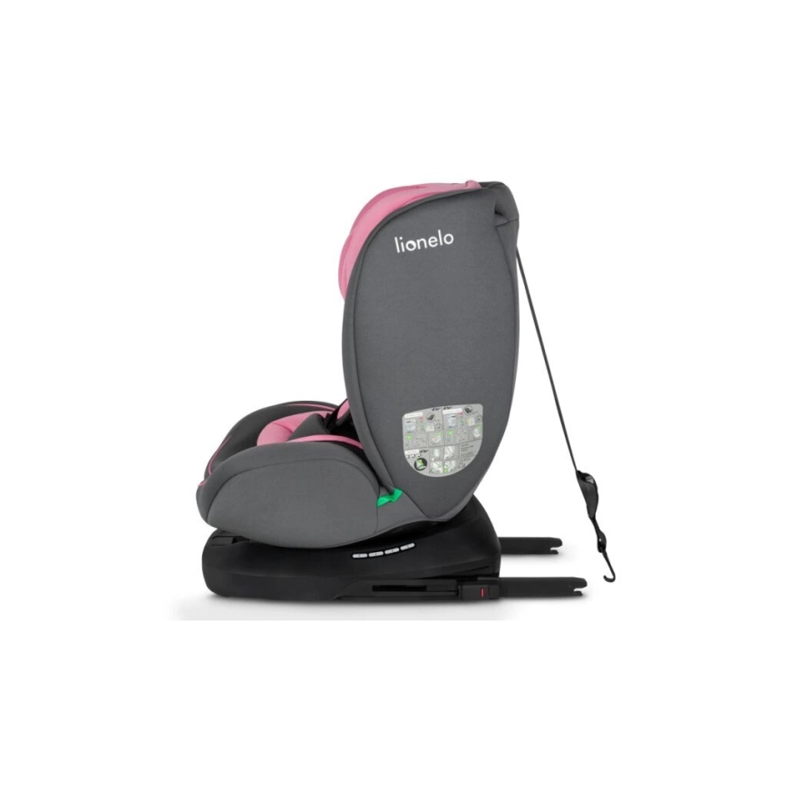 Lionelo - Avtosedež BASTIAAN i-Size 40-150 cm siv/rožnat