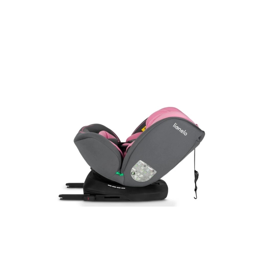 Lionelo - Avtosedež BASTIAAN i-Size 40-150 cm siv/rožnat