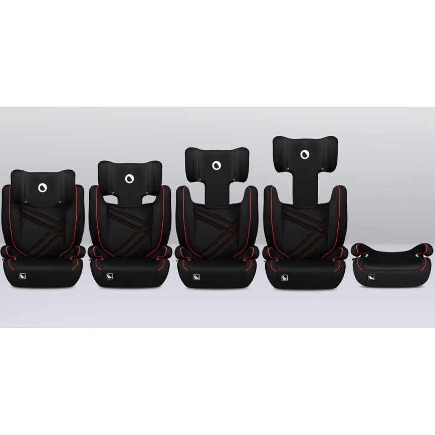 Lionelo - Avtosedež HUGO i-Size 100-150 cm črna/rdeča