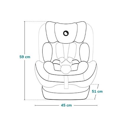 Lionelo - Avtosedež IZZY i-Size 40-150 cm, karbonsko črn