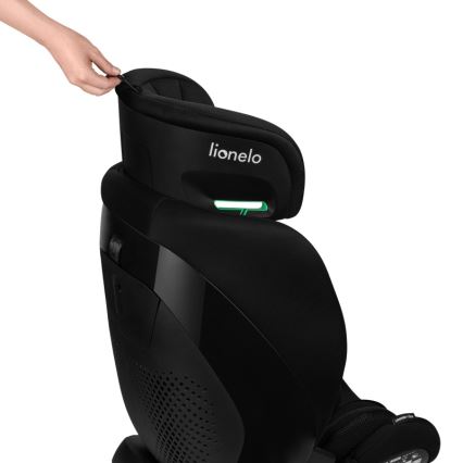 Lionelo - Avtosedež LAVENDER i-Size z vrtljivo bazo 76-150 cm, črni karbon