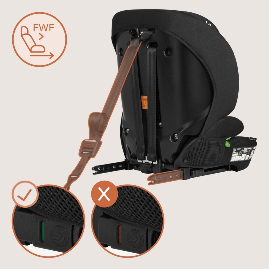 Lionelo - Avtosedež LEVI FIX i-Size 76-150 cm črni karbon