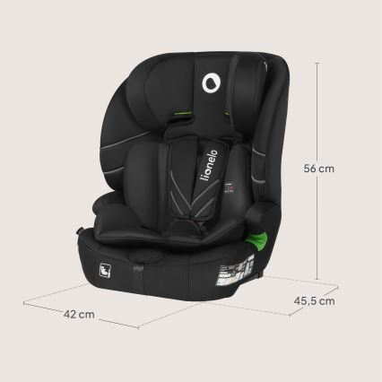 Lionelo - Avtosedež LEVI FIX i-Size 76-150 cm črni karbon