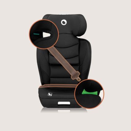 Lionelo - Avtosedež NEAL i-Size 100-150 cm Black Carbon