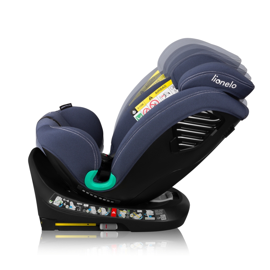 Lionelo - Vrtljiv avtosedež z bazo BASTIAAN ONE i-Size 40-150 cm mornarsko modra