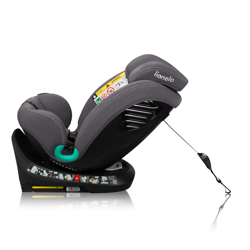 Lionelo - Avtosedež z vrtljivo bazo BASTIAAN ONE i-Size 40-150 cm Grey Stone