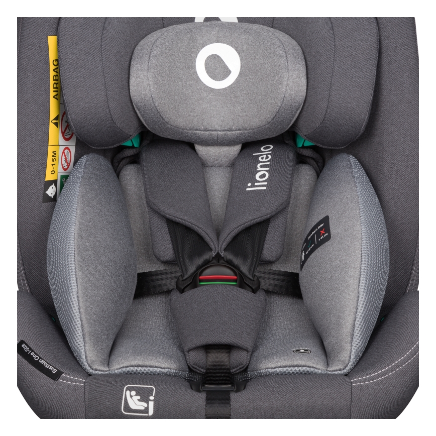 Lionelo - Avtosedež z vrtljivo bazo BASTIAAN ONE i-Size 40-150 cm Grey Stone