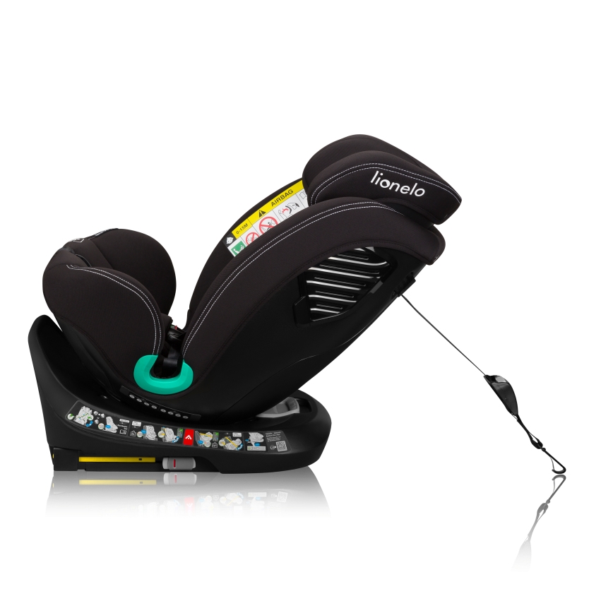 Lionelo - Vrtljiv avtosedež z bazo BASTIAAN ONE i-Size 40-150 cm Black Carbon