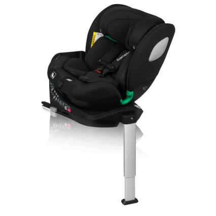 Lionelo - Avtosedež z vrtljivo bazo BRAAM AIR i-Size 40-150 cm v karbonsko črni barvi