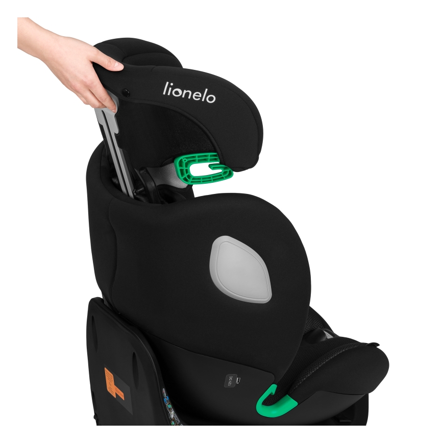 Lionelo - Avtosedež z vrtljivo bazo BRAAM AIR i-Size 40-150 cm v karbonsko črni barvi