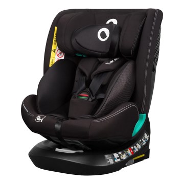 Lionelo - Avtosedež z vrtljivo bazo BASTIAAN ONE i-Size 40-150 cm Black Carbon
