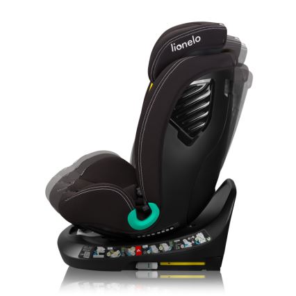 Lionelo - Avtosedež z vrtljivo bazo BASTIAAN ONE i-Size 40-150 cm Black Carbon