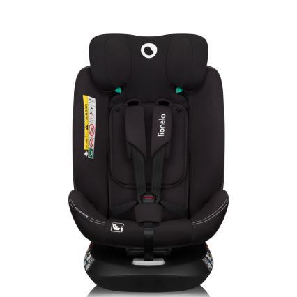 Lionelo - Avtosedež z vrtljivo bazo BASTIAAN ONE i-Size 40-150 cm Black Carbon