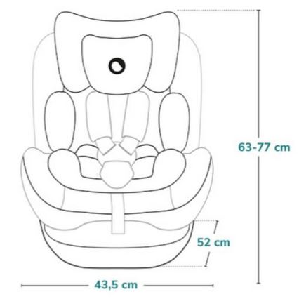 Lionelo - Avtosedež z vrtljivo bazo BASTIAAN ONE i-Size 40-150 cm Black Carbon