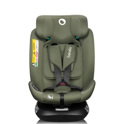 Lionelo - Vrtljiv otroški avtosedež z bazo BASTIAAN ONE i-Size 40-150 cm olivno zelena