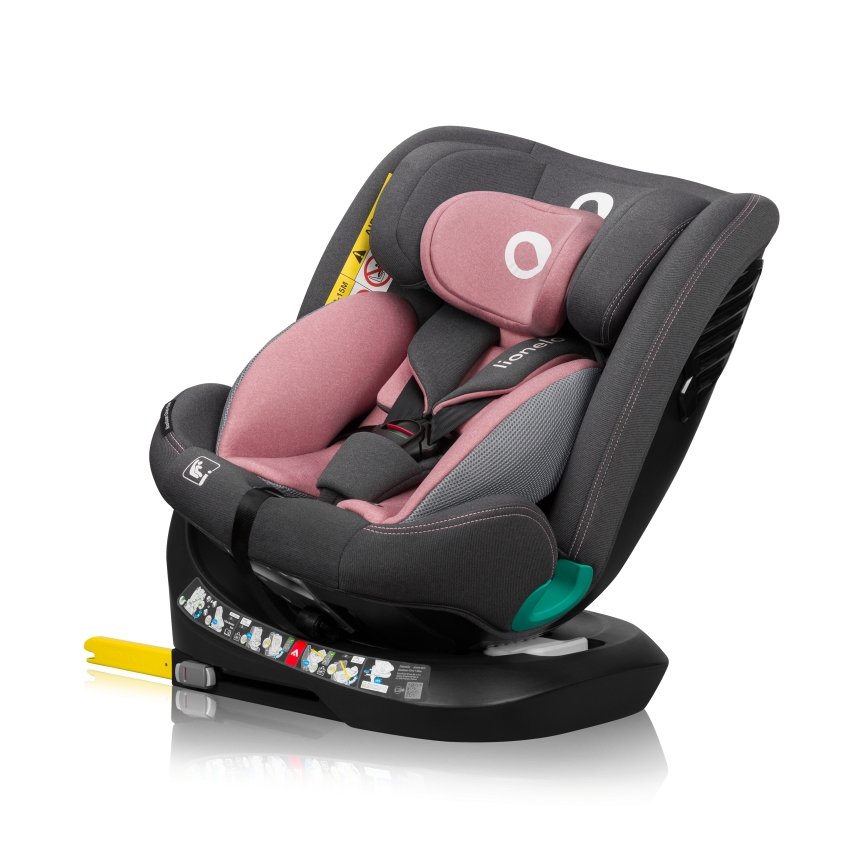 Lionelo - Avtosedež z vrtljivo bazo BASTIAAN ONE i-Size 40-150 cm Rožnata