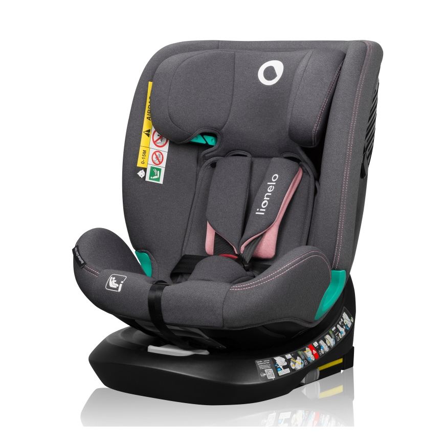 Lionelo - Avtosedež z vrtljivo bazo BASTIAAN ONE i-Size 40-150 cm Rožnata