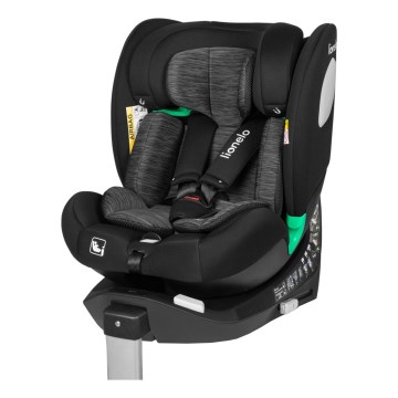 Lionelo - Avtosedež z vrtljivo bazo BRAAM i-Size 40-150 cm Black Carbon